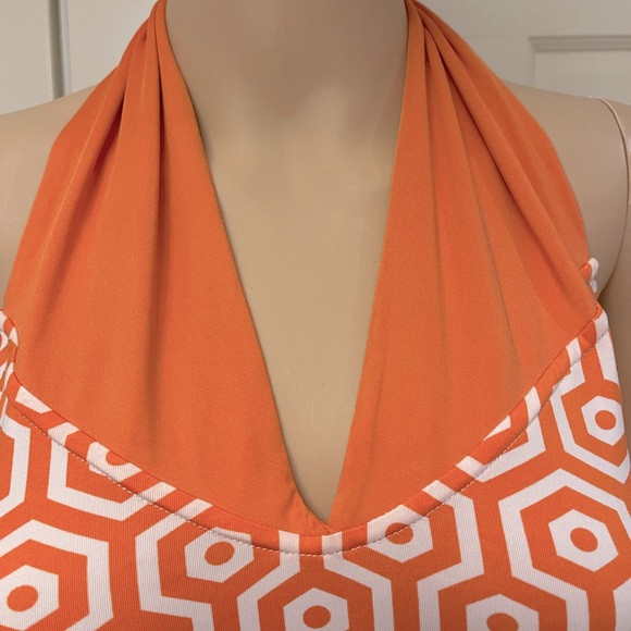 mud pie Leighton 3 Way Maxi Dress Orange/White - Picture 3 of 9